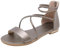 amropi Donna Incrociato Estate Open Toe Caviglia Cinghia Piatto Sandali (Champagne,36 EU)