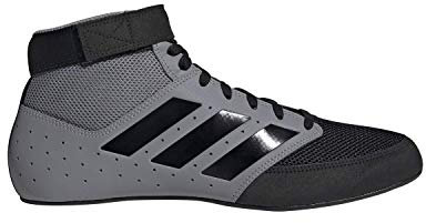 adidas Mat Hog 2.0 Wrestling Schuhe, Grau/Schwarz/Weiß, 44 EU
