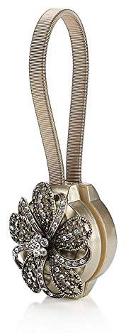 Fenstervorhang Raffhalter Clips Magnetischer Krawattengürtel Kristall Magnetische Clips Krawatte Bequemer Vorhang Krawattenhalter für Fenster MEHRWEG VERPAKUNG(Bronze)