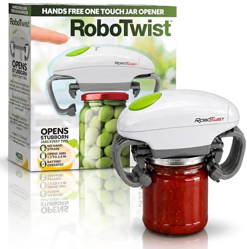 Robotwist Deluxe 7321 Automatic Jar Opener As Seen, Higher Torque for Improved Jar Opening Performance On TV