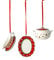Villeroy und Boch - Toy's Delight Decoration Ornamente Servierteile, 3tlg., adrettes Anhänger-Set für den Christbaum, Porzellan, bunt, 3 x 6 cm