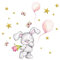 Little Deco Wandtattoo Kinderzimmer Mädchen Deko Wandsticker Baby Hase Luftballon Sterne Schmetterling Boho Aufkleber Wandbild selbstklebend für Kinder DL212-28