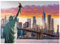 Statue of Liberty and New York City Skyline at Sunset USA - Premium 1000 Piece Jigsaw Puzzle for Adults