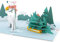 Lovepop® Bärige 3D Pop-Up Karte Weihnachten Weihnachtskarte Wald mit Bär Schlitten Beary Merry Christmas | Versteckfach für Geld & Gutscheine | inkl. Umschlag & ausziehbare Notiz
