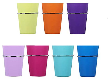7 Sets Stecktafel-Behälter mit Ringen, Ring-, Stecktafel- mit Stecktafel, Becherhalter, Zubehör (7 Farben)