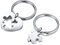 XUANPAI Couple Puzzle Piece Keychain - Men Women Jigsaw Love Keyrings Friendship Family Distance Matching Key Ring Valentine's Day Anniversary Birthday Keepsake Gift Stainless Steel Jewellery