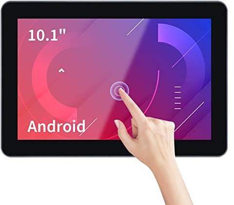 TouchWo 10.1 Zoll Touchscreen Monitor, Android All-in-One PC Inklusive WiFi, Eingebaute Lautsprecher, Unterschriftenerfassung, HD-MI Eingang für POS, Menübildschirm, RK3288 RAM 2G & ROM 16G