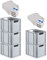 PROREGAL SuperSparSet 5x Eurobox NextGen Economy mit Scharnierdeckel & blauen Verschlüssen | Griffe offen | HxBxT 32x30x40cm | 30 Liter | Eurobehälter Transportbox Transportbehälter Stapelbehälter