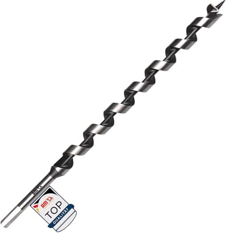 AM-Zerspanungstechnik Auger Drill Bit 20 mm - 800 mm | Wood Drill Long | Lewis Spiral Drill Bit (Diameter 20 x 800 mm)