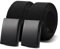 Unisex Gürtel Nylon Canvas Belt - 2 er Business Güertel Länge 130 cm Breit 3,8 cm Automatischer Schnallen Verstellbarer mit Arbeitsgürtel Stoff Herren Damen Universal Outdoor Güertel für Herre Schwarz