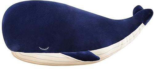 Trayosin Wal Plüschtier Plüsch Kuscheltier Groß Weich Simulation Blau Wal Dophin Umarmungskissen Niedlicher Wal Plüsch Puppe Spielzeug Kinder Geburtstag Geschenk (65cm)
