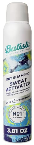 Batiste Sweat Activated Dry Shampoo, Neutralizes Odor for Up to 24 Hours & Prevents Sweat Buildup in Hair, Waterless Shampoo, 3.81 Oz