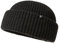 Comhats Herren Damen Schwarze übergroße L/XL Winter Kurze Fischer-Mütze Merinowoll-Mischung Strick-Skull-Watch-Cap für große Köpfe langlebige warme Mütze für kaltes Wetter