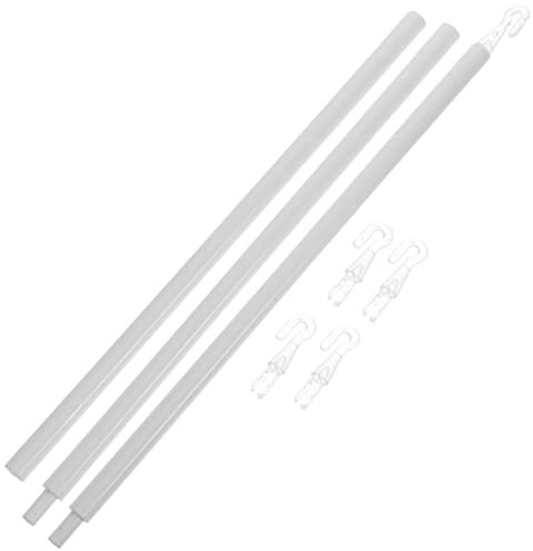 MAGICLULU Verschluss-Drehstange Fensterjalousie kippt transparente Vorhänge Fenstervorhänge durchsichtige Vorhänge Vorhang-Zugstange Rollostangen für Fenster Feder Pole