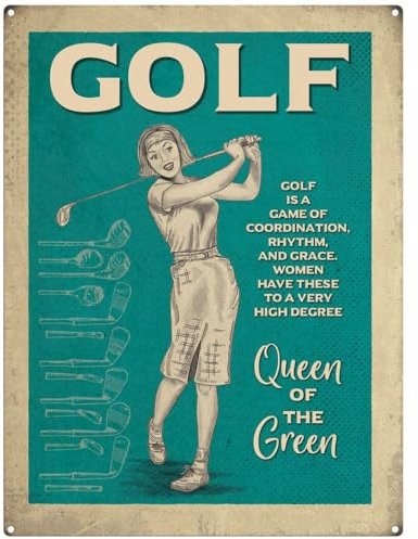Fridge Magnet (65 x 90 mm) - Retro Sports - Ladies' Golf - Queen of the Green