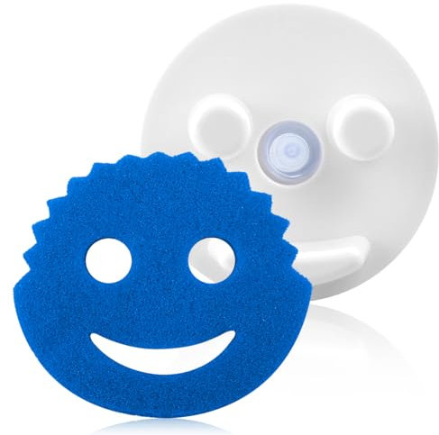 GLADFRESIT Smiley Face Sponge Holder, Funny Face Suction Sponge Organizer Powerful suction cup holder to Place The Sponge for Kitchen Sink