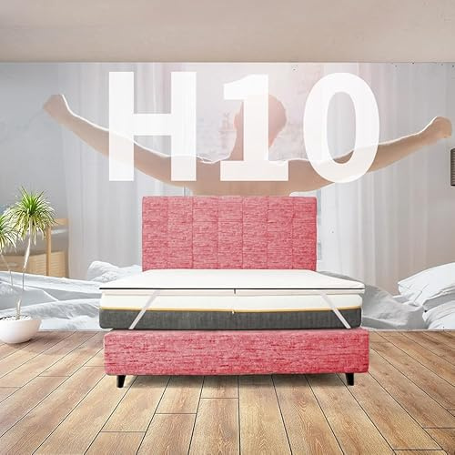 Comfy Line Topper, starr für Doppelbett, 1100 x 200 cm, sehr hoher orthopädischer Topper auch für extra hohe Gewichte 10 cm | Topper abnehmbar hypoallergen mit Gummibändern zur Befestigung – Modell