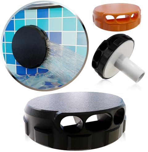 Nozzleboss Pool Düse Triple Einlaufdüse 32mm kompatibel mit Intex Bestway(Schwarz)