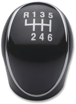 1neiSmartech Pomo de 6 marchas para palanca de cambio y marcha atrás, transmisión manual, color negro, compatible con Hyundai IX35 2012-2016, placa negra con números plateados, fácil montaje