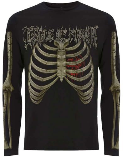 Cradle of Filth Skeleton Long Sleeve T Shirt M Black