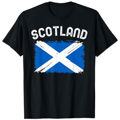 Vintage Scotland & Scottish Flag. Men, Women & Kids Scotland T-Shirt