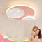 LUCKINHAND LED Deckenleuchte Rosa Stern Mond Deckenleuchte Dimmbar mit Fernbedienung,Nachtlichtfunktion,Kinderzimmer Schlafzimmer Wohnzimmer Flur Jungen und Mädchen Schlafzimmer Deckenleuchten 40cm