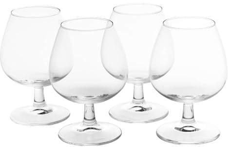 La zappa Calici decorativi in vetro trasparente per whisky 350 ml set da 4