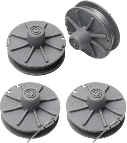 SIGANDG 4 Stück Rasentrimmer Fadenspule für Gardena Art 9805, 9806, 9807,9808, 9809, 9827, 8846, 8847, 8848, 9870, 9872, 9874 Ersatzfadenspule 6.1 m Länge Ø 1,6 mm