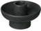 blomus Kerzenhalter -Vela- | Farbe Black | ⌀ 9 x 4H cm | Kerzenständer Schwarz | Passend für Ø 22cm Kerzen | runder Kerzenleuchter aus Steingut