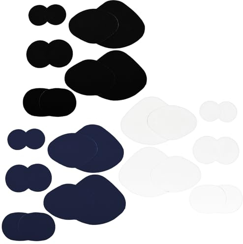 Wisebom Parche de Reparación de Agujeros para Zapatos 30 Piezas, Parche de Reparación de Zapatilla de Deporte, Parche Autoadhesivo para Zapatos para Reparar Zapatillas Deporte Tacones Altos(3 Colores)
