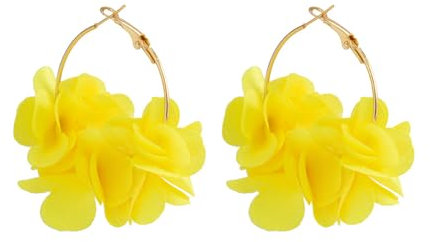 KBRPEY Ohrringe für Damen Lange Böhmische Blumenohrringe Bunte Blume Tropfen Creolen Ohrstecker Hypoallergene Modeschmuck Geschenk für Frauen Mädchen Geburtstag Jahrestag