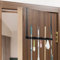 JEJUWE Over The Door Broom Holder with Hooks Stainless Steel Broom Holder Wall Mount Space Saving Mop Broom Holder Easy to Install Mop and Broom Organizer for Garage Closet Laundry !