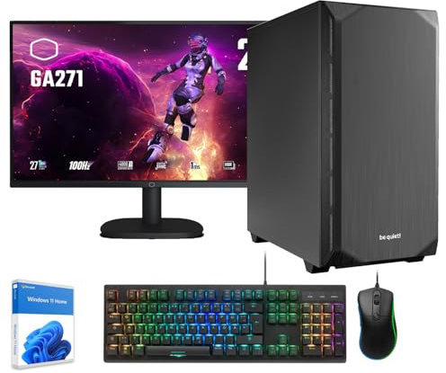 Sedatech Paket Silent Gaming PC Silent • i7-14700KF • RTX4060 • 16GB DDR5 • 1TB SSD M.2 • Windows 11 • Monitor 27''