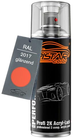 TRISTARcolor RAL 2017 Orange glänzend 2K-Acryl-Lack Spraydose | Sprühdose 400 ml, schnelltrocknend