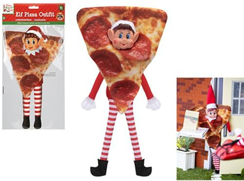 PMS Elves Behaving Badly Elf Doll Dress Up Outfit Christmas Novelty Accessory Pizza Costume