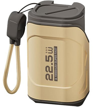 Gavigain Banque d'alimentation 10 000 mAh avec Prise Secteur, Chargeur Portable PD 20 W à Charge Rapide, Chargement Double Appareil USB Type C, Banque d'alimentation de Voyage (Desert Yellow)