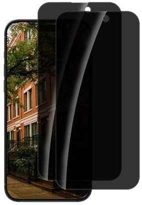 2 Stück für Displayschuz iPhone 15 Blickschutz Panzerglas, für Klar HD Glas für iPhone 15 Pro Privacy Schutzfolie, 9H Härte, Anti-Kratzen, Anti-Bläschen Sichtschutz für iPhone 15/15 Pro Anti Spy Folie