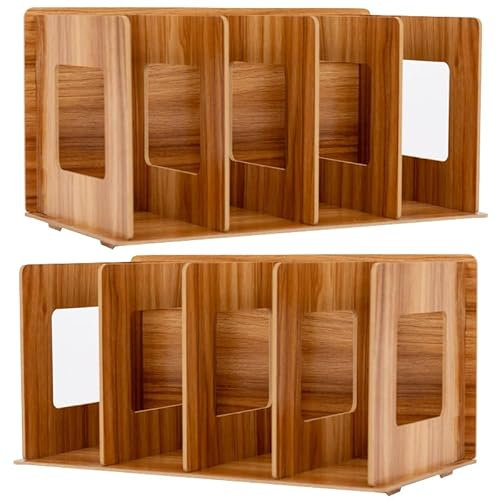 YouYuer 2PCS Porta CD DVD Scaffale per CD e DVD in legno Scaffale per CD e DVD Stand perfetto per l'archiviazione e l'organizzazione di CD DVD BluRay Video Game Libri e Riviste CD Box