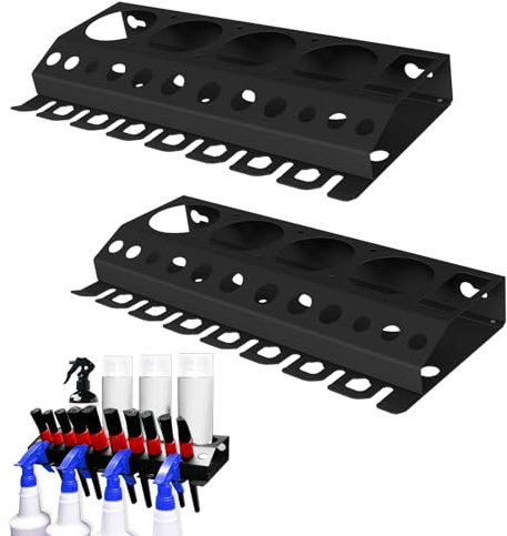Dosenhalter, 2PCS Sprühflaschenhalter Wandregal Spraydosenhalter Wand Dosenhalter Aufbewahrungsregal Werkstatt Halterung Für Spraydosen Pinselloch 4 Schlitzen Sprühflaschenregal Für Garage Geschäft