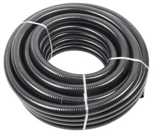 Wacredo 25m Rolle Premium Teichschlauch in verschiedene Größen, schwarz, Spiralschlauch Teichschlauch Pumpenschlauch Solarschlauch Filterschlauch Gartenschlauch (1 1/2 Zoll (38mm))