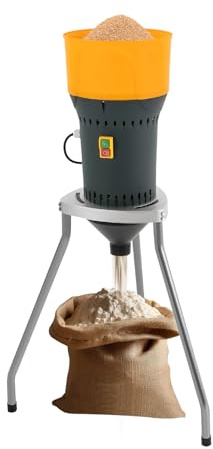 Macinino elettrico per cereali con 5 setacci, granturco elettrico, grano secco, mais, riso e spezie, 1300 W, 220 V (25 l)