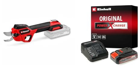 Einhell Professional Akku-Astschere GP-LS 18/28 Li BL Power X-Change (18 V, einstellbare Schnittkapazität, bis 28 mm Aststärke, Bypass-Klingen, Gürtelclip, inkl. 2,5 Ah Akku)