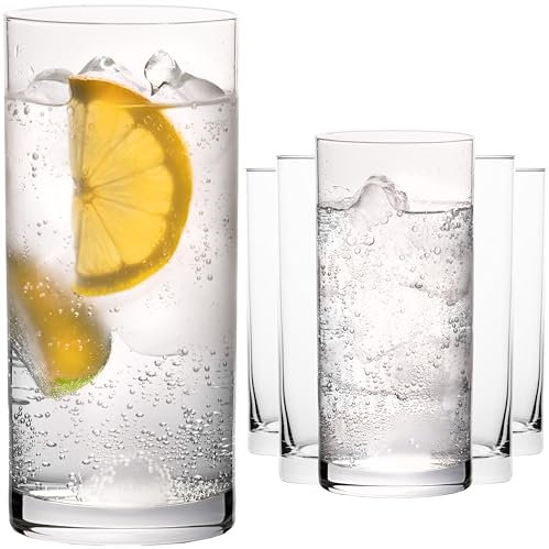 PLATINUX Gerade Trinkgläser 250ml (max 300ml) Set 6-Teilig Saftgläser aus Glas Wassergläser Eisteeglas Spülmaschinenfest