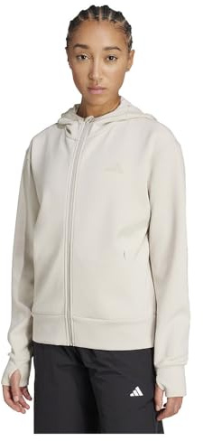 adidas Women's Designed 4 Training Kapuzenjacke Beige M