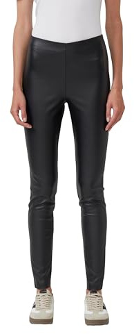 s.Oliver Damen Leggings – Kunstleder, Slim Fit, High Rise