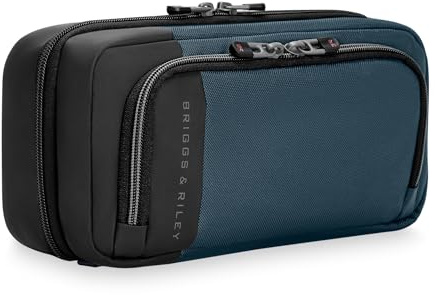 Briggs & Riley Hanging Toiletry Kit - Toiletry Travel Bags for Women & Men, Organiser for Vacation, Sleek & Compact Dopp Kit, Use for Bathroom Accessories, Makeup, & Skincare - ZDX Collection, Ocean