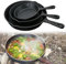BBQ Iron Pan for For stewing, Baking, Frying and Grilling Cast Iron Cooking Essential for Outdoor Grills and Kitchens (16cm)