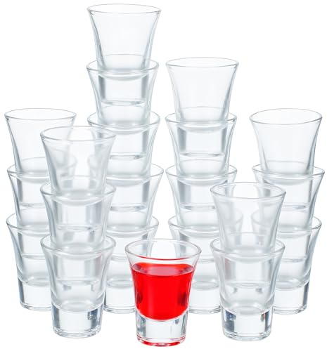 Warmhm 24 Pcs Communion Glass Cups Holy Communion Tableware Set for Standard Church Trays Glass Religious Cups for Church Services Sacrament and First