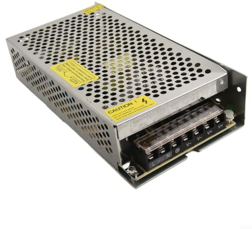 Fuente de alimentación conmutada 24 V CC S-75-24 (75 W 3 A) fuente de alimentación para tiras LED, protección contra sobrecarga, carcasa metálica, transformador AC 220 V a 24 V