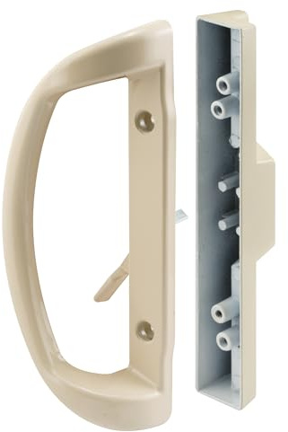 Prime-Line C 1327 Almond Diecast, Inside and Outside Mortise Style Patio Door Handles (Single Pack)